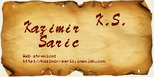 Kazimir Sarić vizit kartica